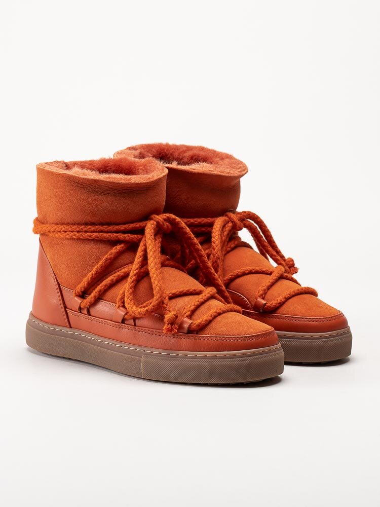 Inuikii - Classic sneaker - Orange fårskinnsfodrade boots i mocka