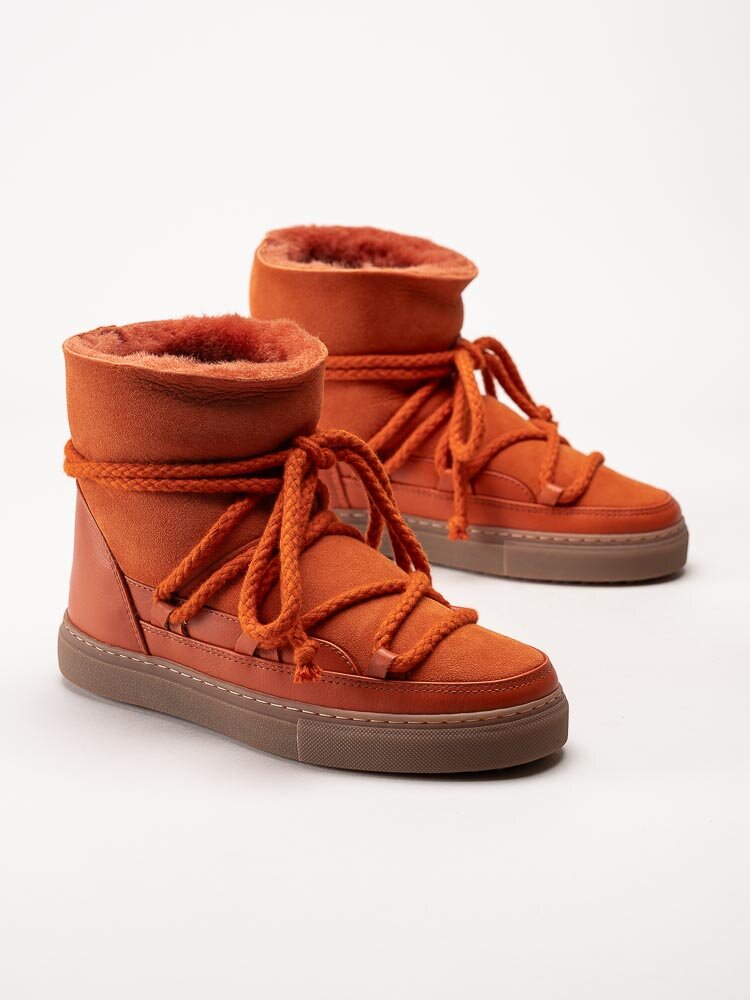 Inuikii - Classic sneaker - Orange fårskinnsfodrade boots i mocka