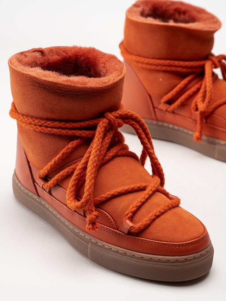 Inuikii - Classic sneaker - Orange fårskinnsfodrade boots i mocka