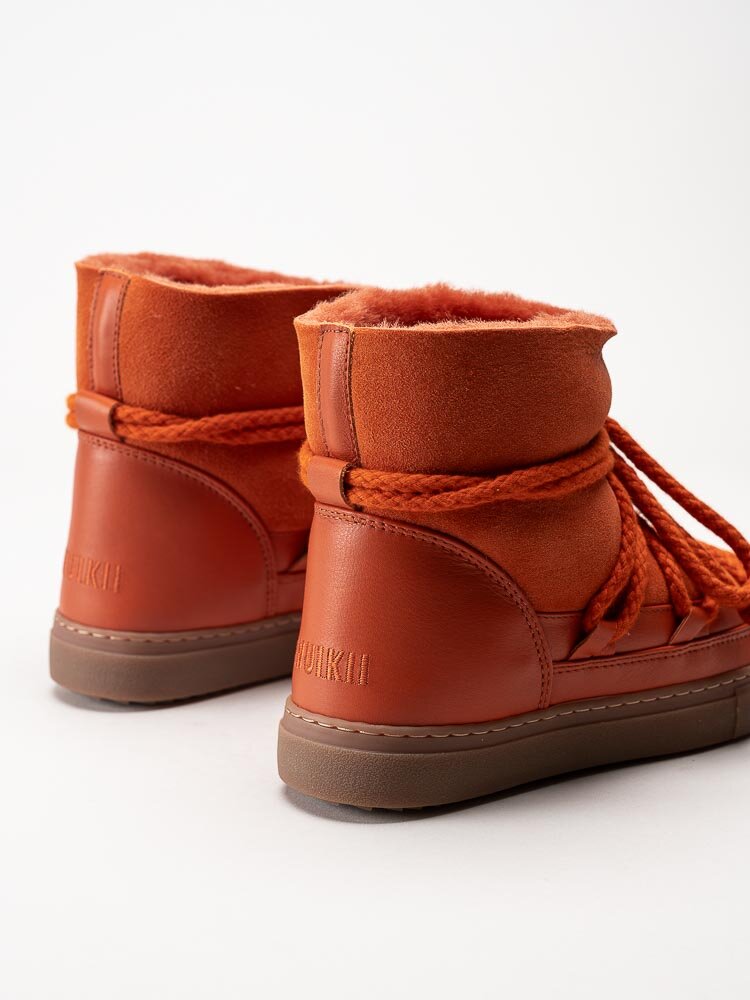 Inuikii - Classic sneaker - Orange fårskinnsfodrade boots i mocka