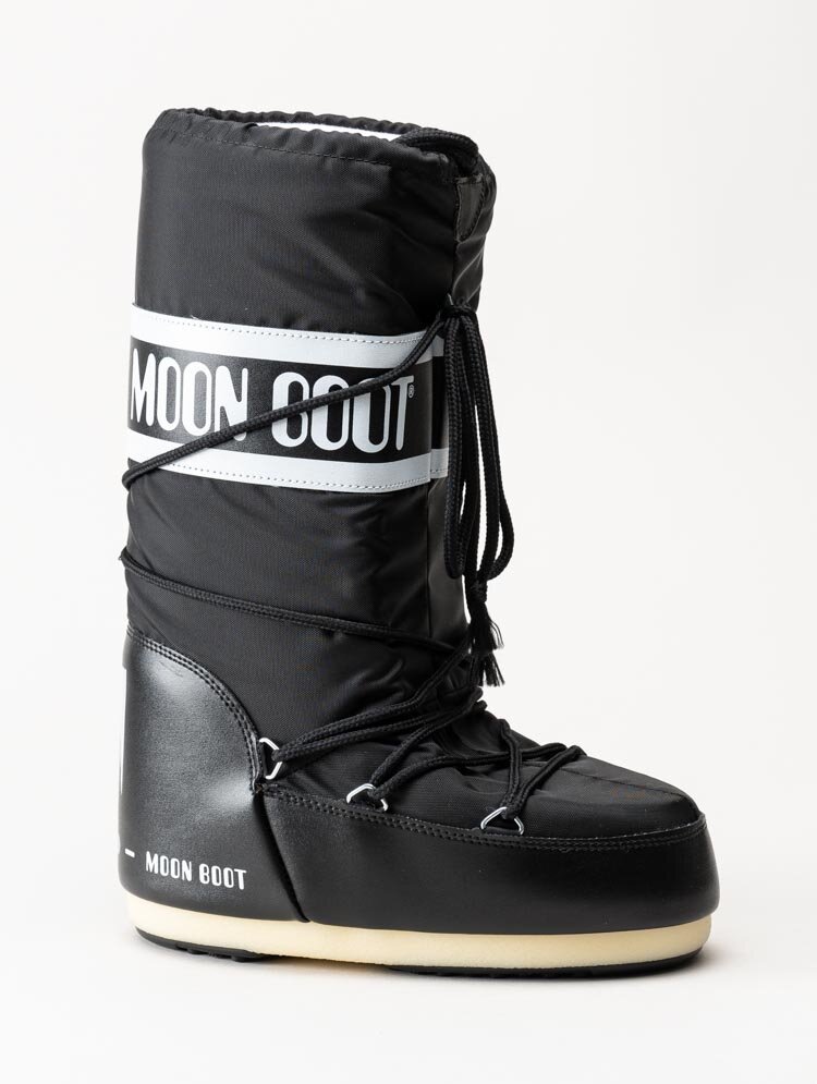 Moon Boot - Icon Nylon - Svarta höga klassiska vinterboots