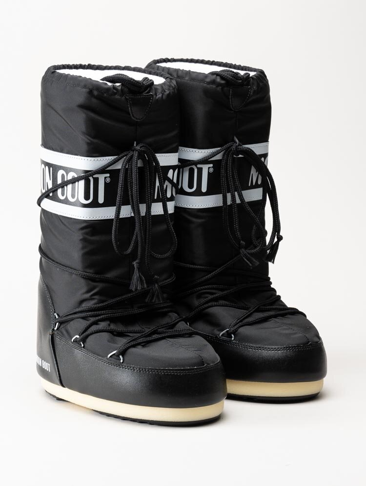 Moon Boot - Icon Nylon - Svarta höga klassiska vinterboots