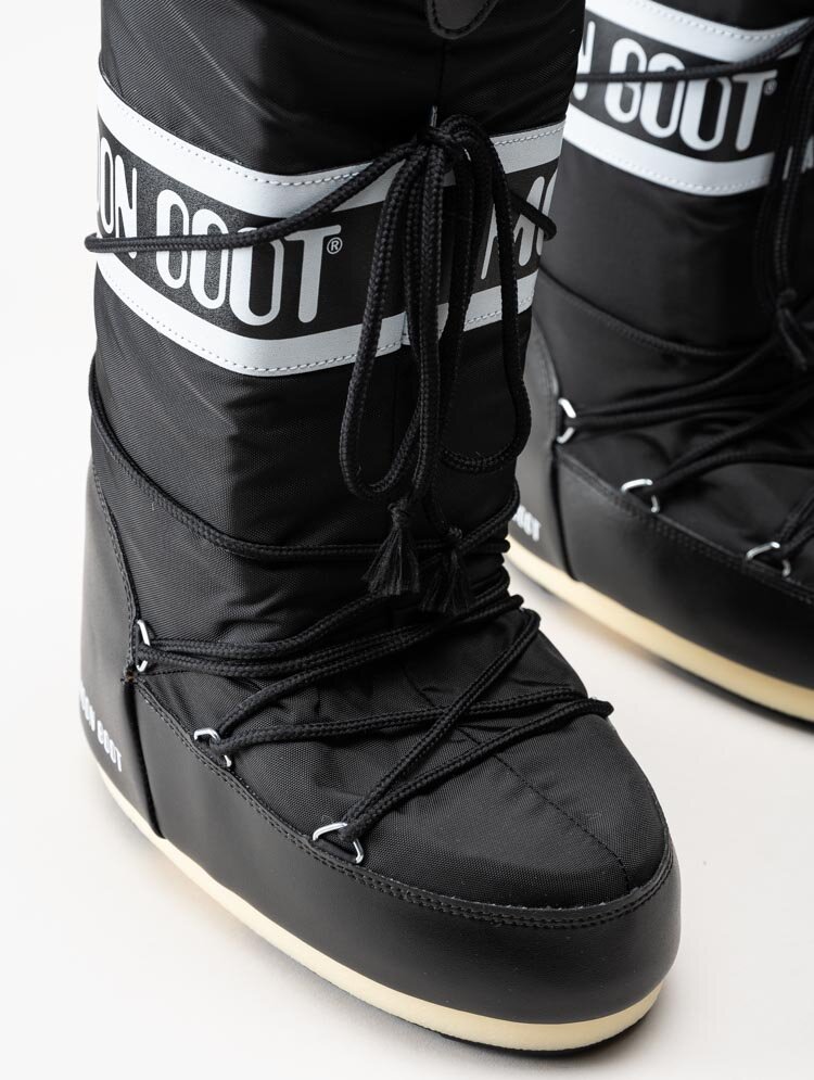 Moon Boot - Icon Nylon - Svarta höga klassiska vinterboots
