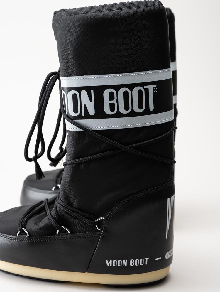 Moon Boot - Icon Nylon - Svarta höga klassiska vinterboots