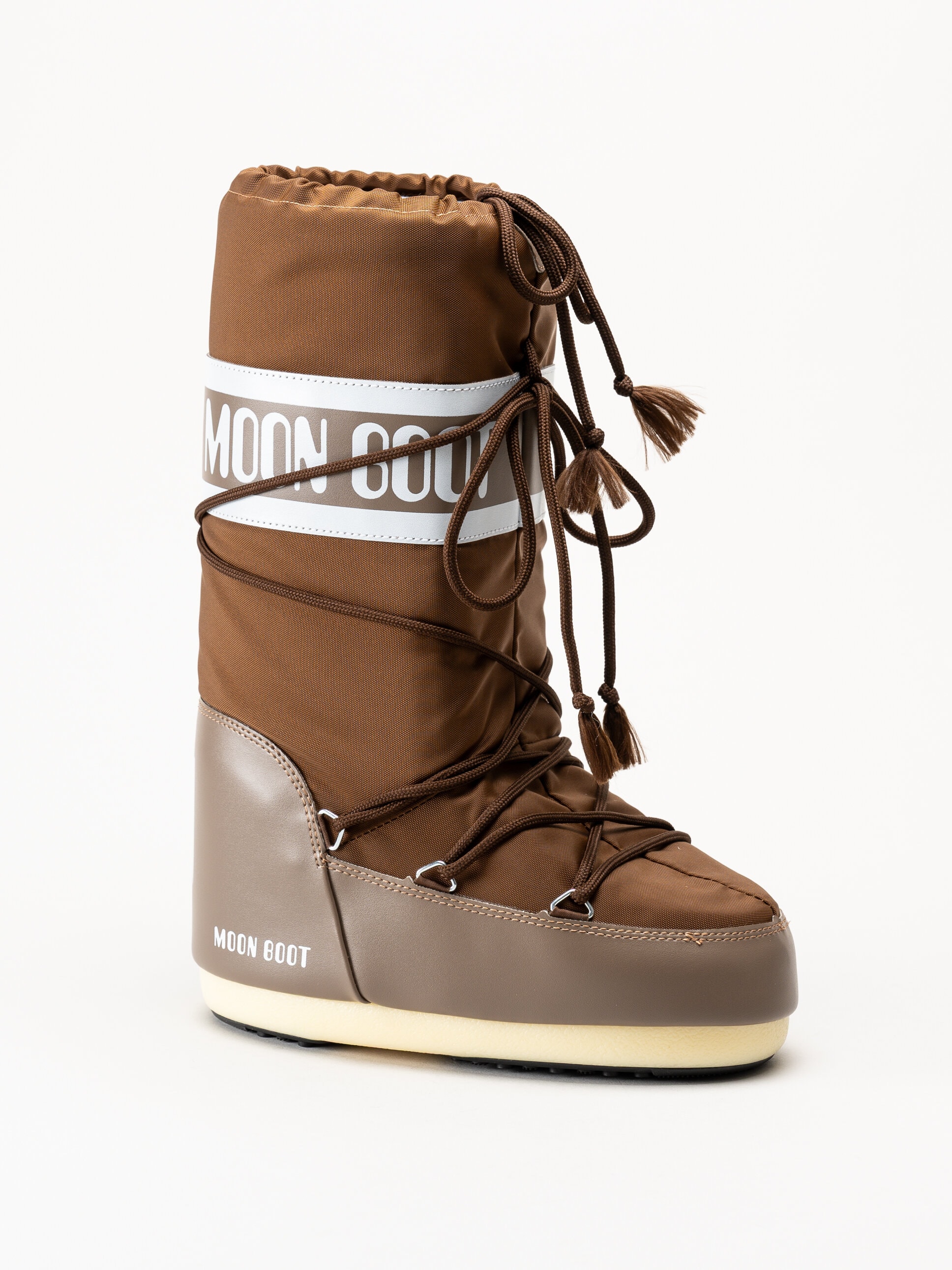 Moon Boot - Icon Nylon - Bruna höga klassiska vinterboots