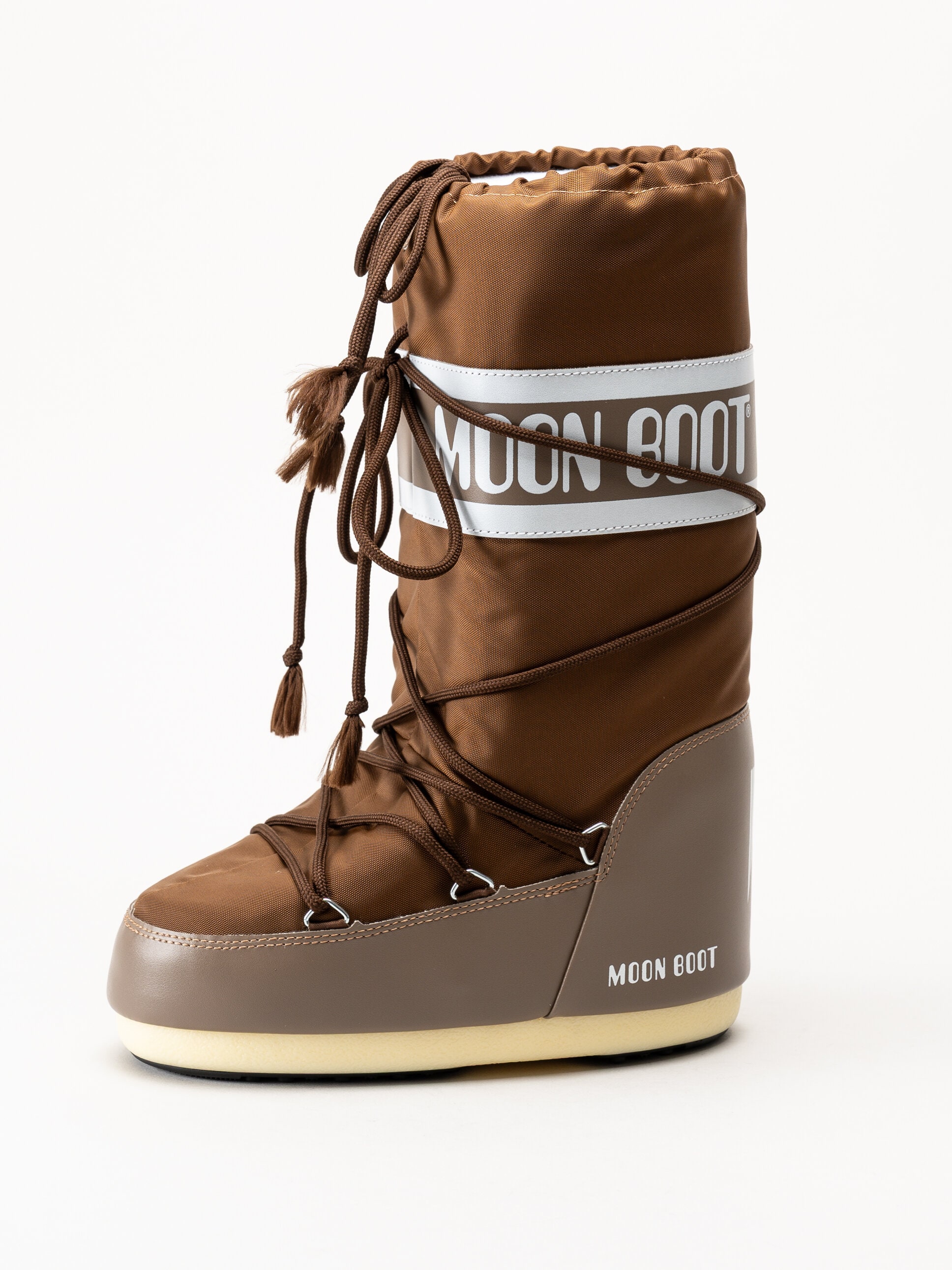 Moon Boot - Icon Nylon - Bruna höga klassiska vinterboots