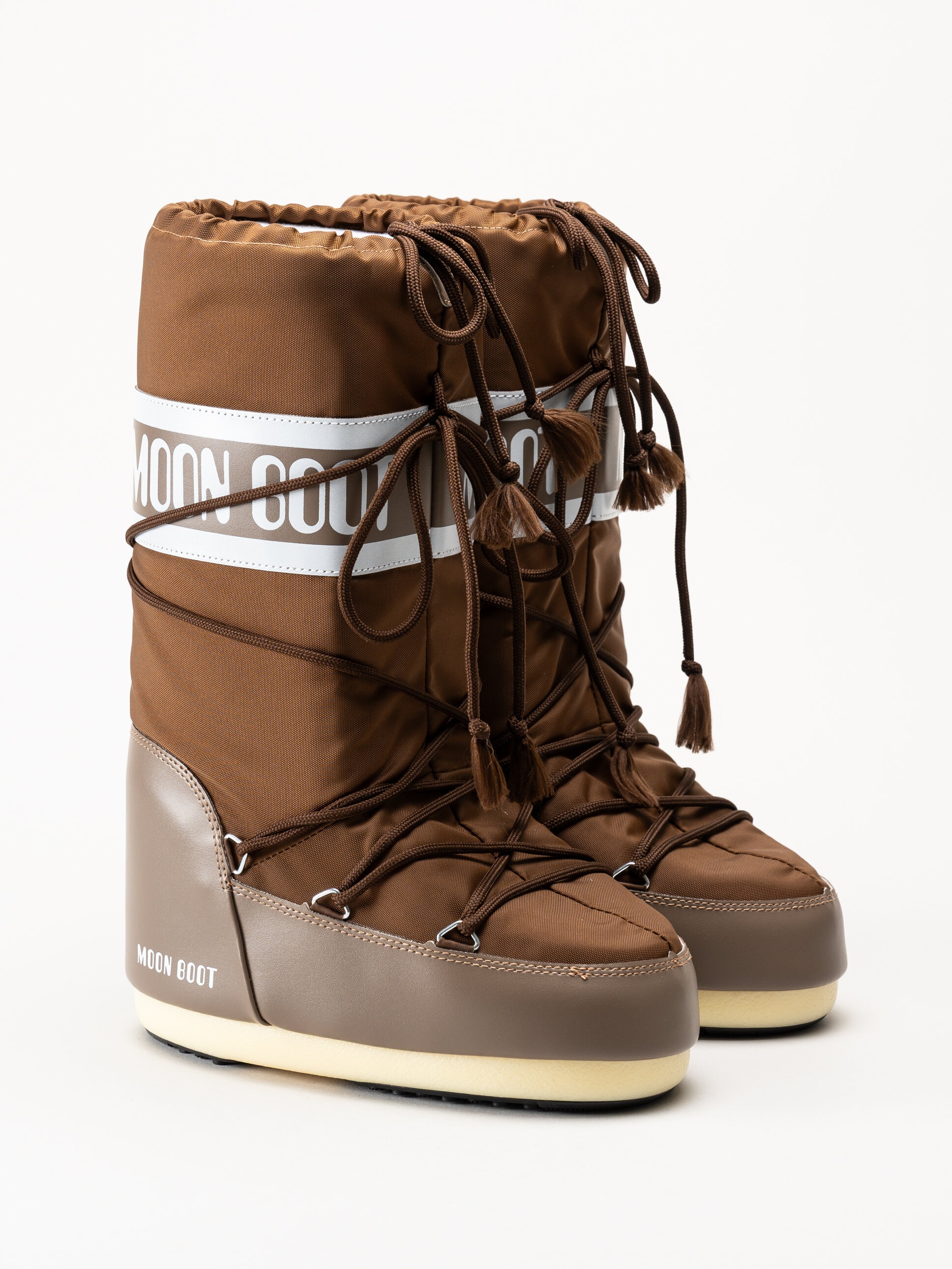 Moon Boot - Icon Nylon - Bruna höga klassiska vinterboots