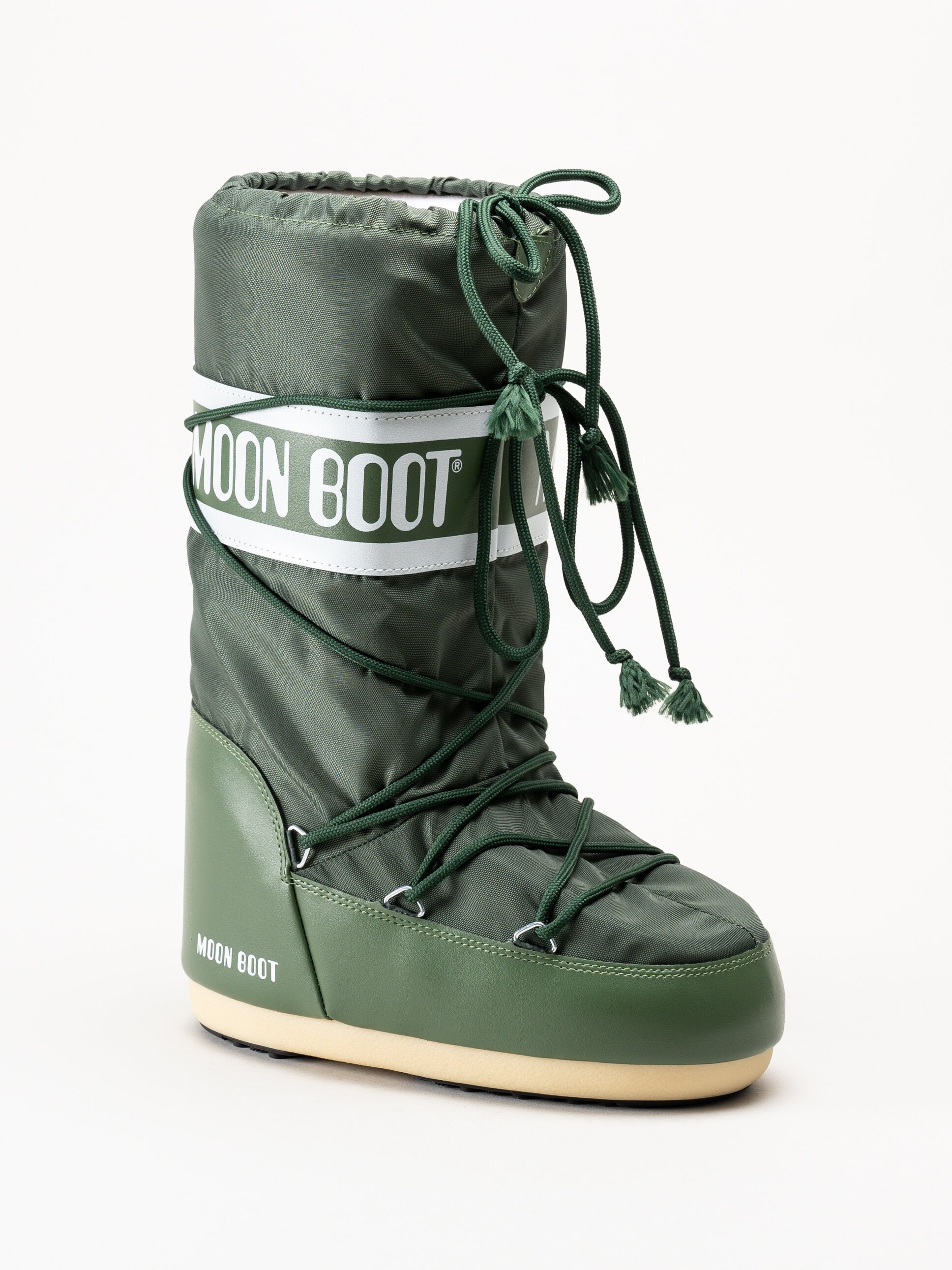 Moon Boot - Icon Nylon - Gröna höga klassiska vinterboots
