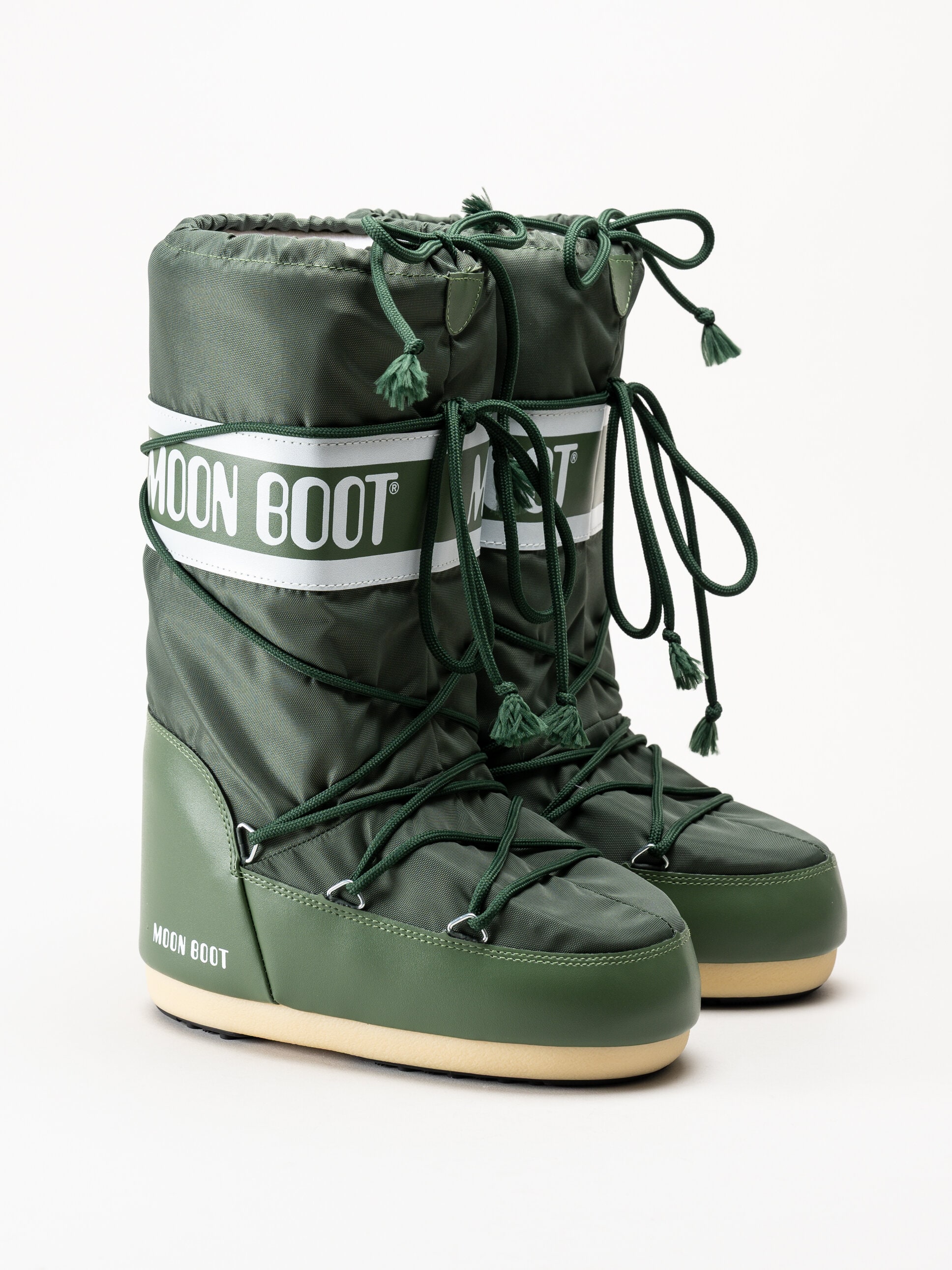 Moon Boot - Icon Nylon - Gröna höga klassiska vinterboots