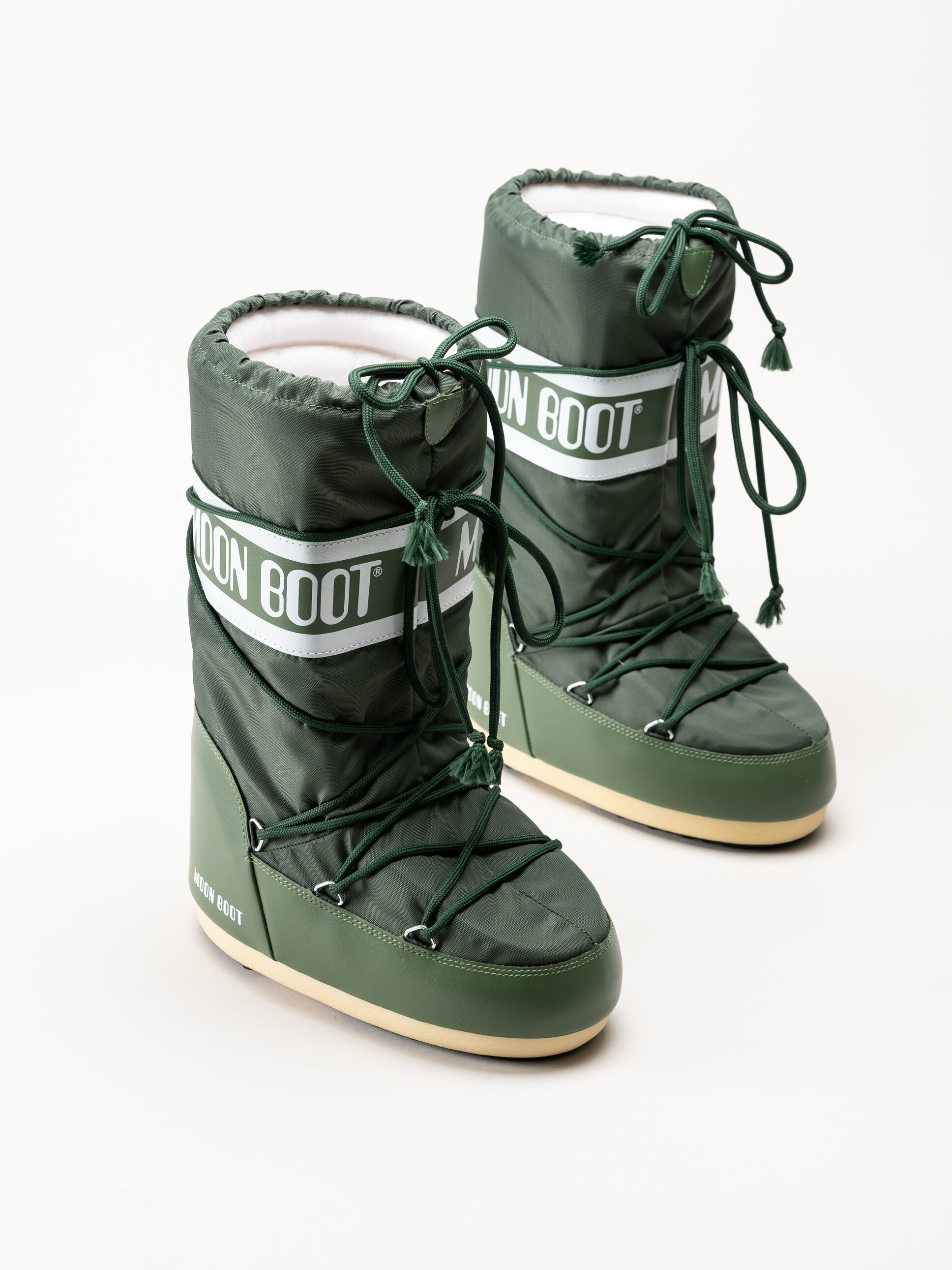 Moon Boot - Icon Nylon - Gröna höga klassiska vinterboots