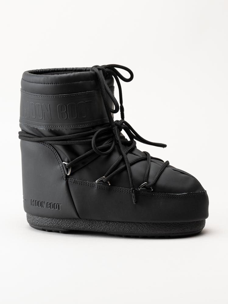 Moon Boot - Icon Nylon Low Rubber - Svarta vinterboots i gummiblandning