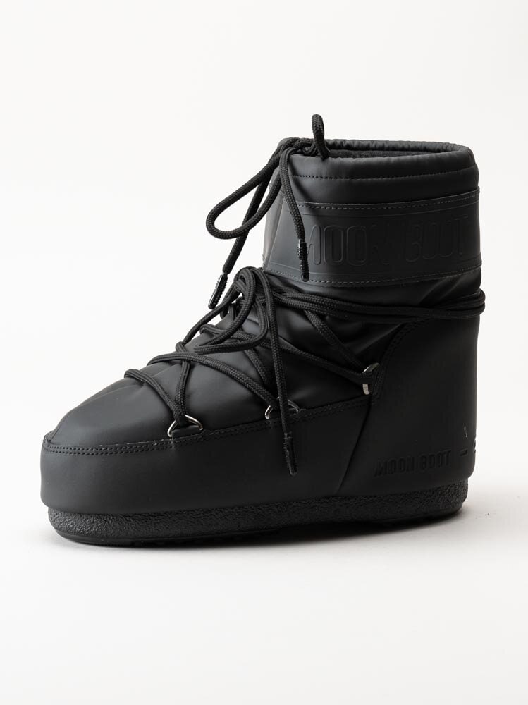 Moon Boot - Icon Nylon Low Rubber - Svarta vinterboots i gummiblandning