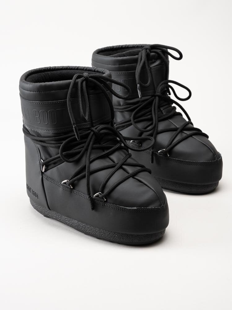 Moon Boot - Icon Nylon Low Rubber - Svarta vinterboots i gummiblandning