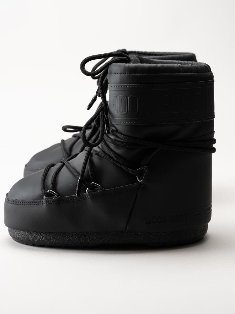Moon Boot - Icon Nylon Low Rubber - Svarta vinterboots i gummiblandning