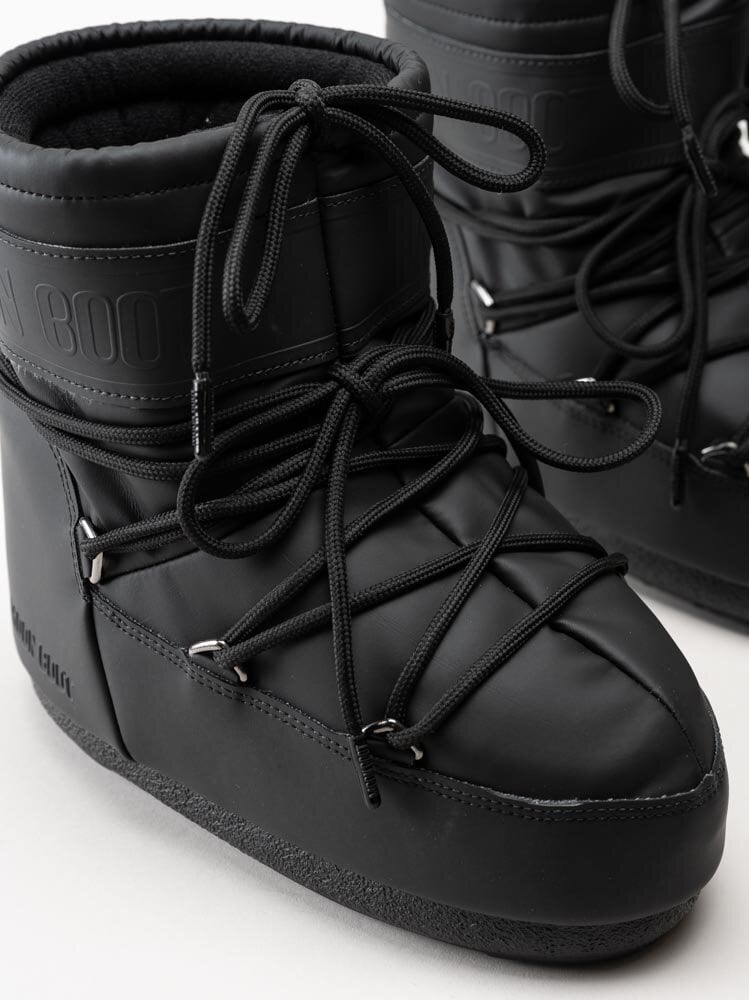 Moon Boot - Icon Nylon Low Rubber - Svarta vinterboots i gummiblandning