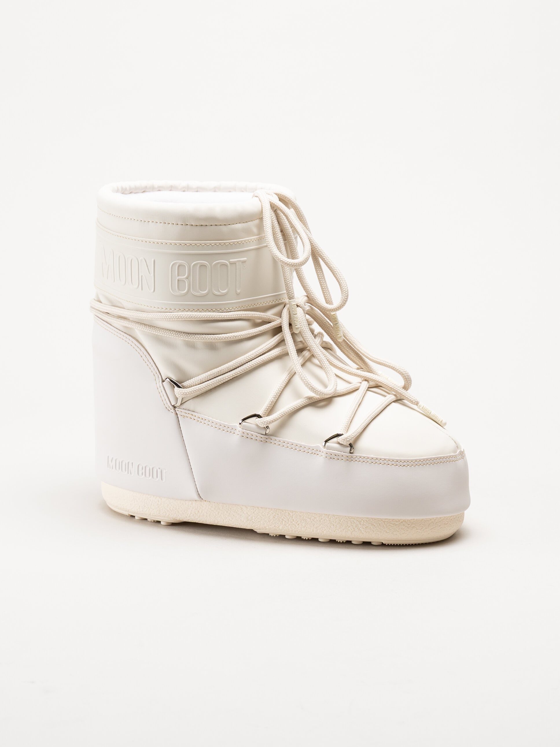 Moon Boot - Icon Low Cream Rubber Boots - Off White vinterboots i gummiblandning