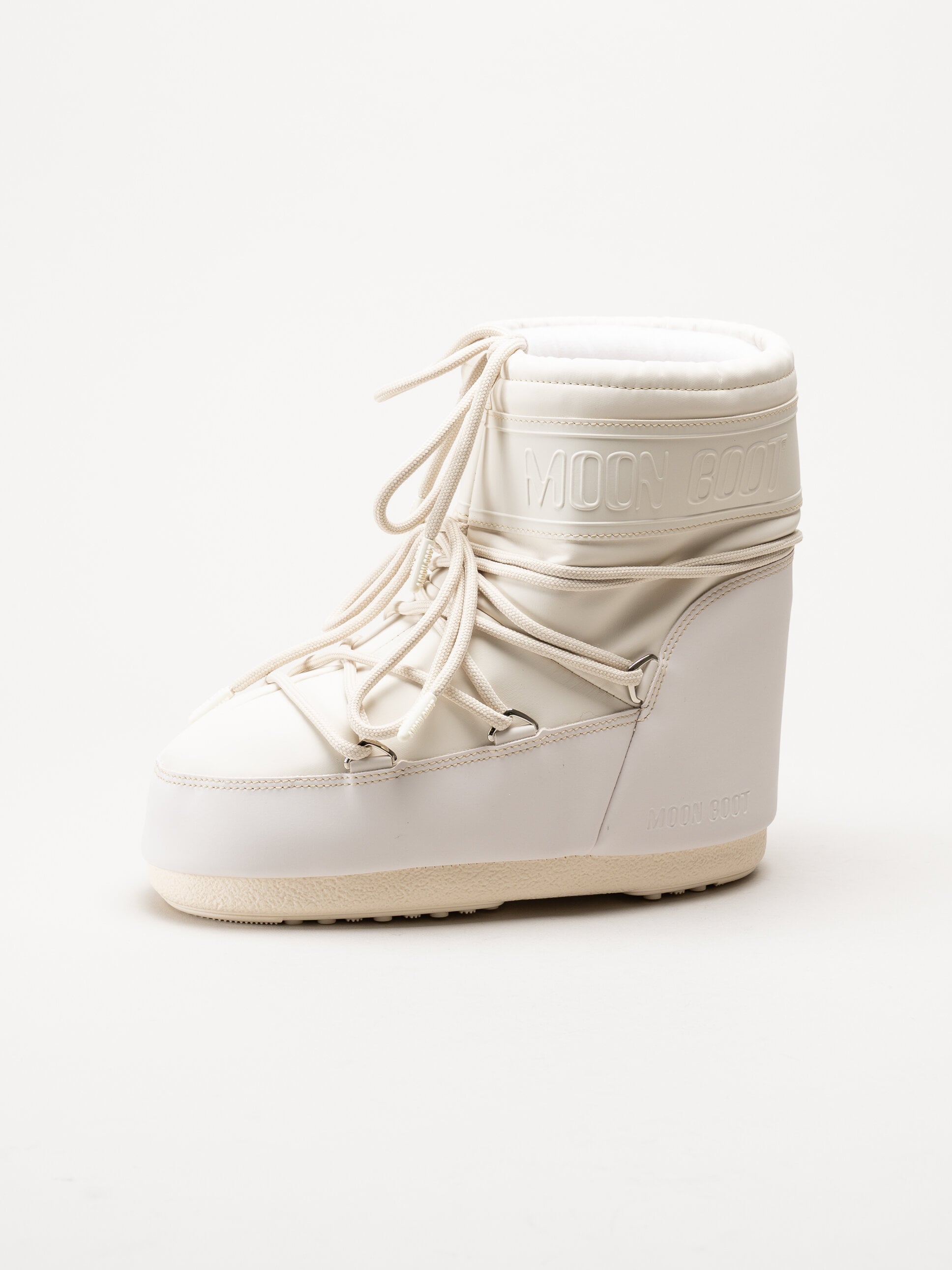 Moon Boot - Icon Low Cream Rubber Boots - Off White vinterboots i gummiblandning