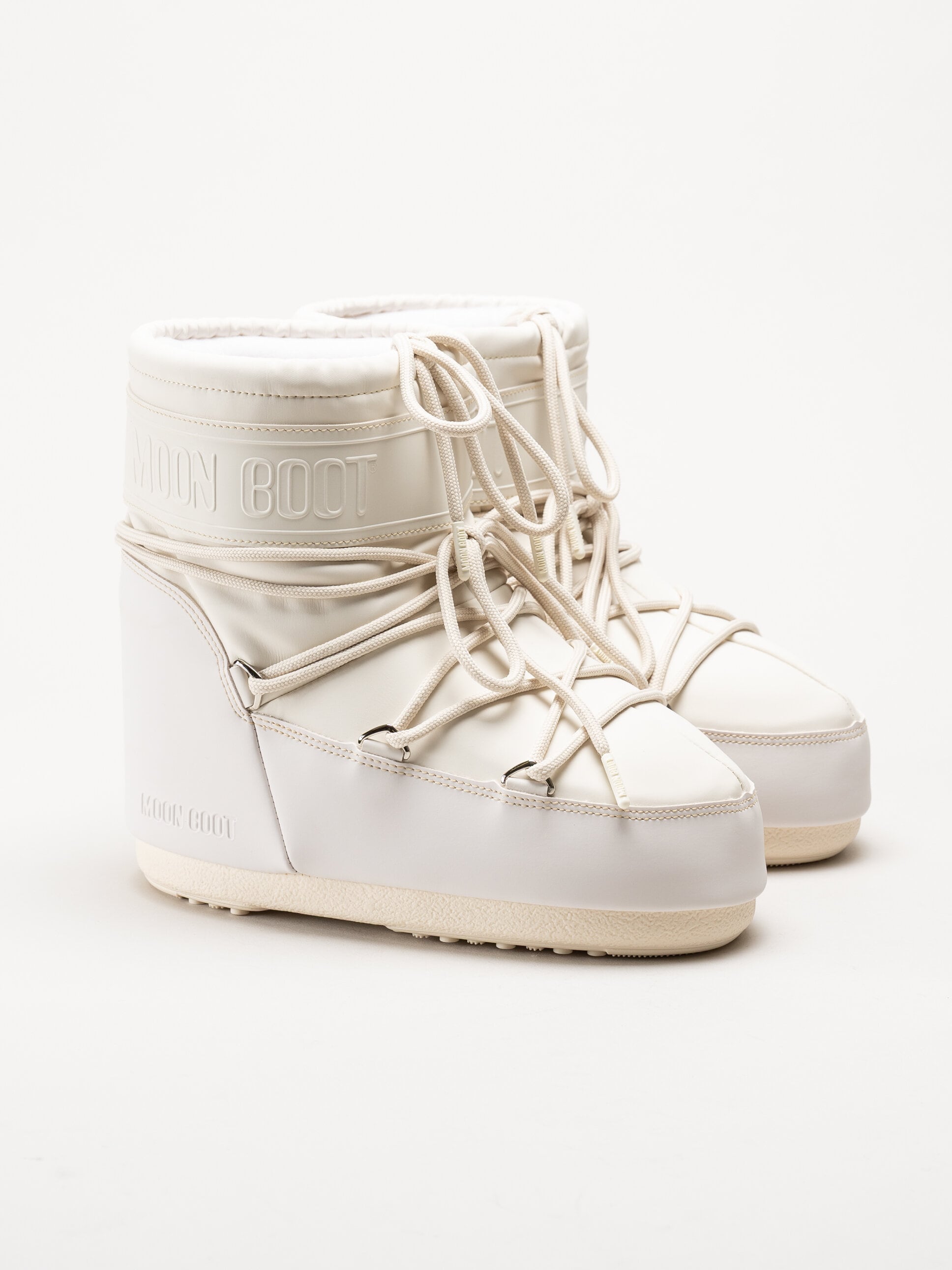 Moon Boot - Icon Low Cream Rubber Boots - Off White vinterboots i gummiblandning