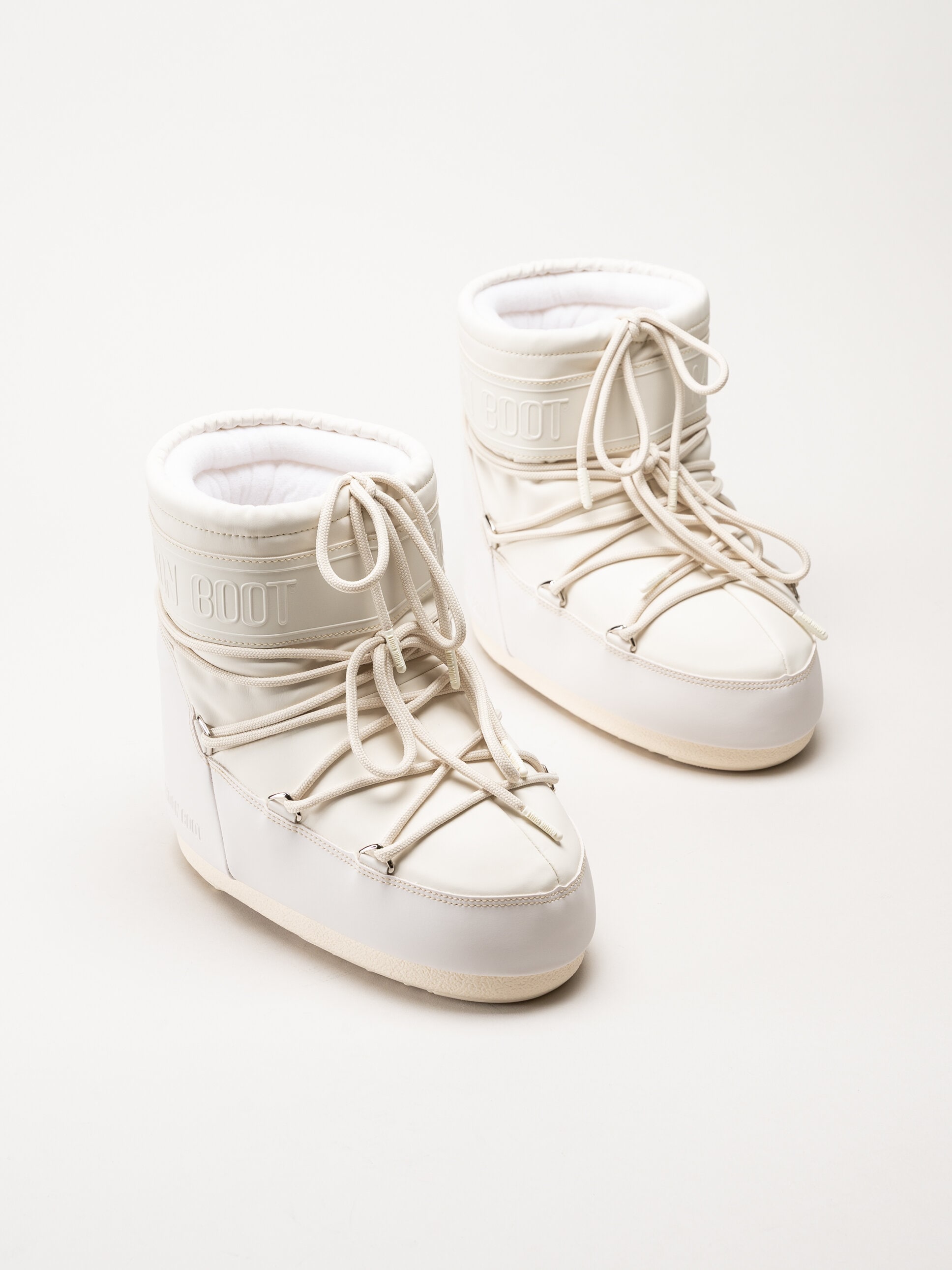 Moon Boot - Icon Low Cream Rubber Boots - Off White vinterboots i gummiblandning