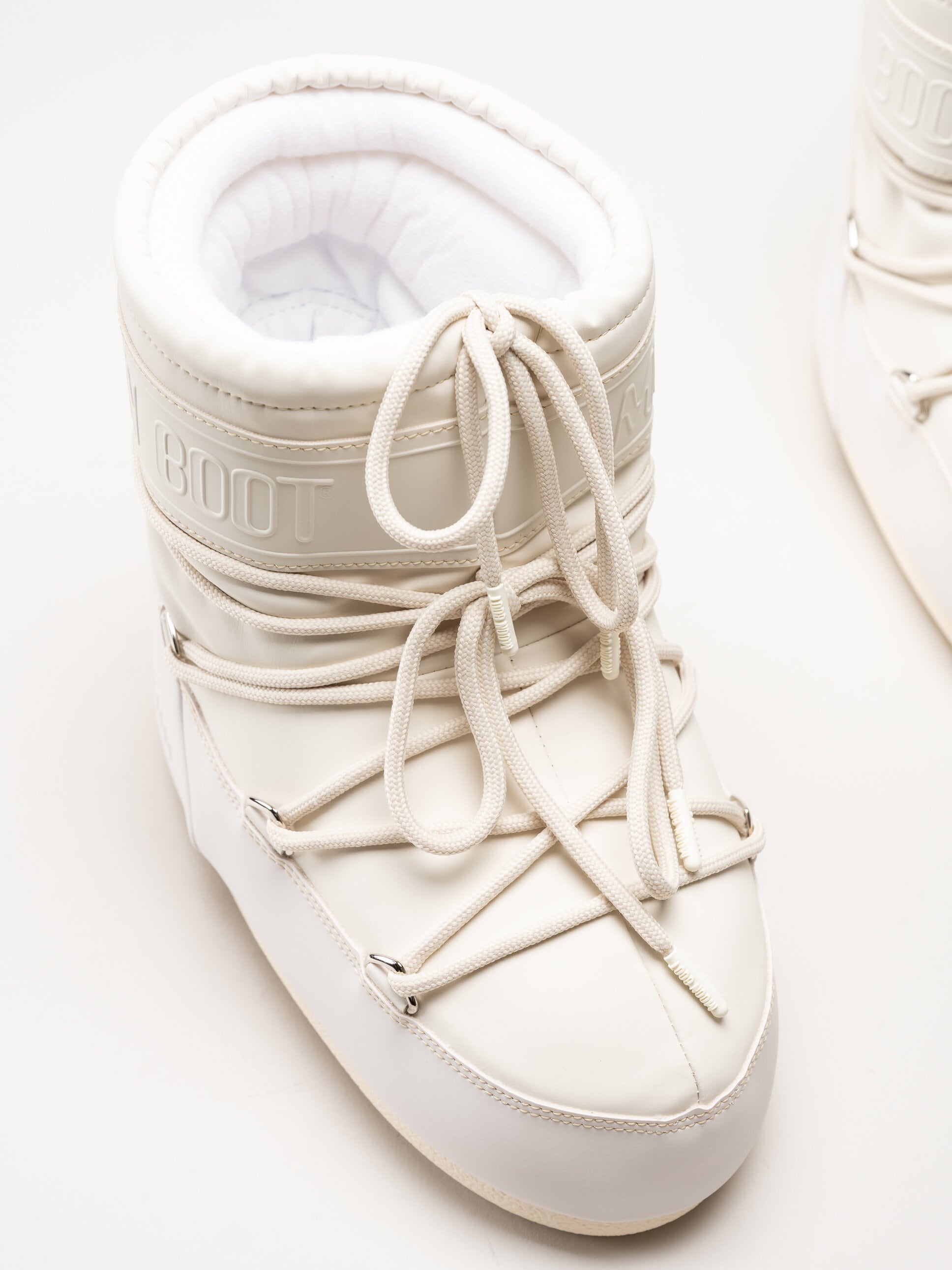 Moon Boot - Icon Low Cream Rubber Boots - Off White vinterboots i gummiblandning