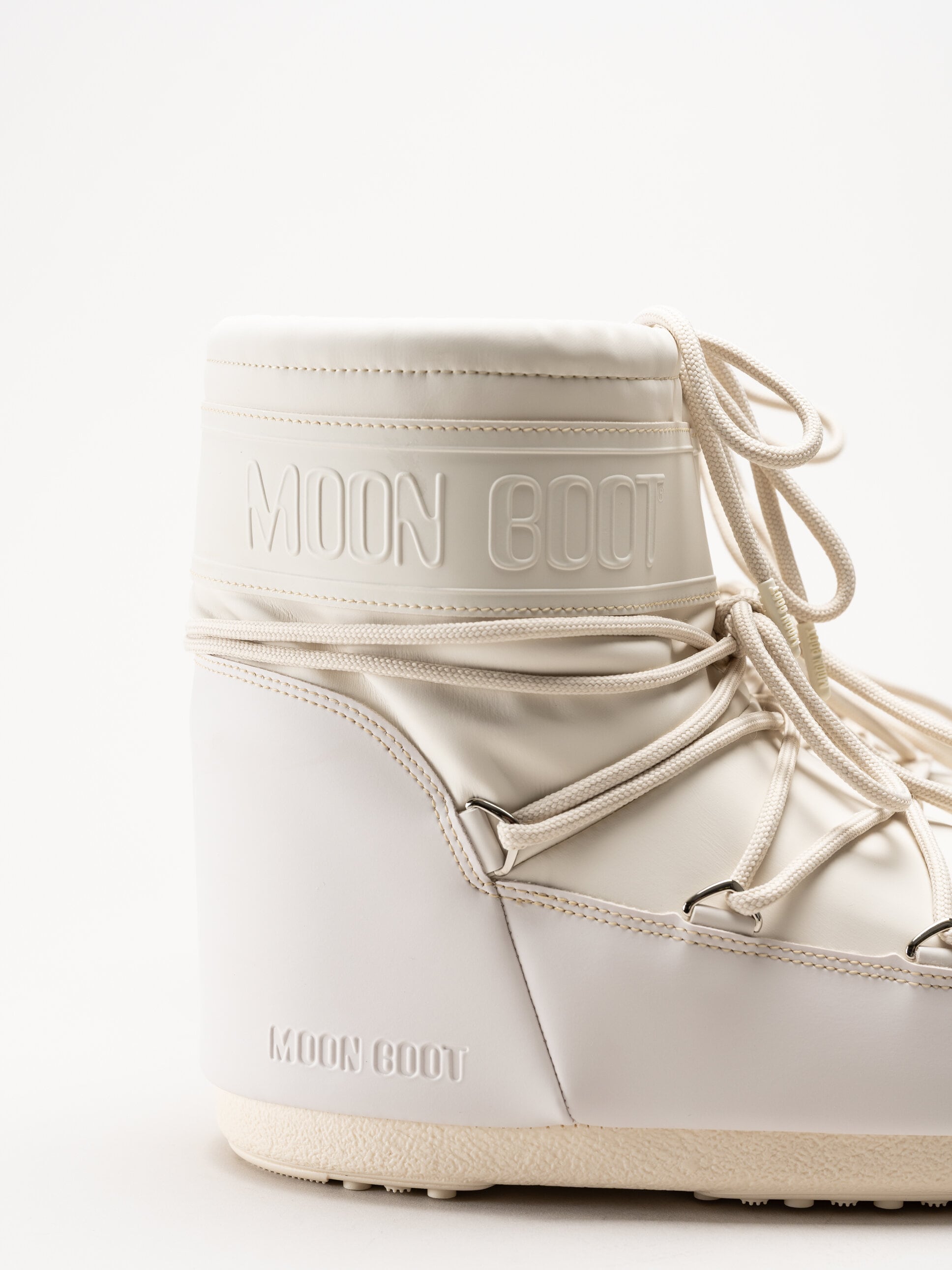 Moon Boot - Icon Low Cream Rubber Boots - Off White vinterboots i gummiblandning