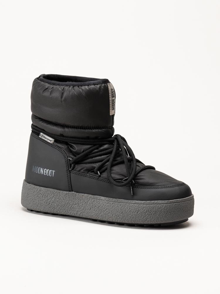 Moon Boot - MB LTRACK Low Nylon WP - Svarta boots i mjuk nylon