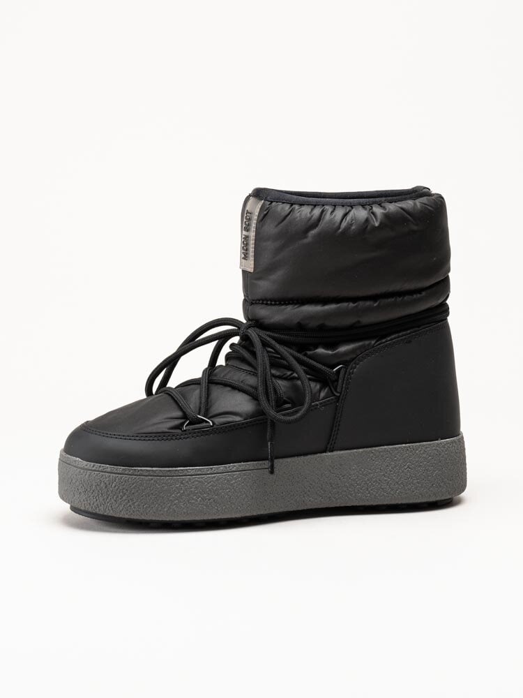 Moon Boot - MB LTRACK Low Nylon WP - Svarta boots i mjuk nylon