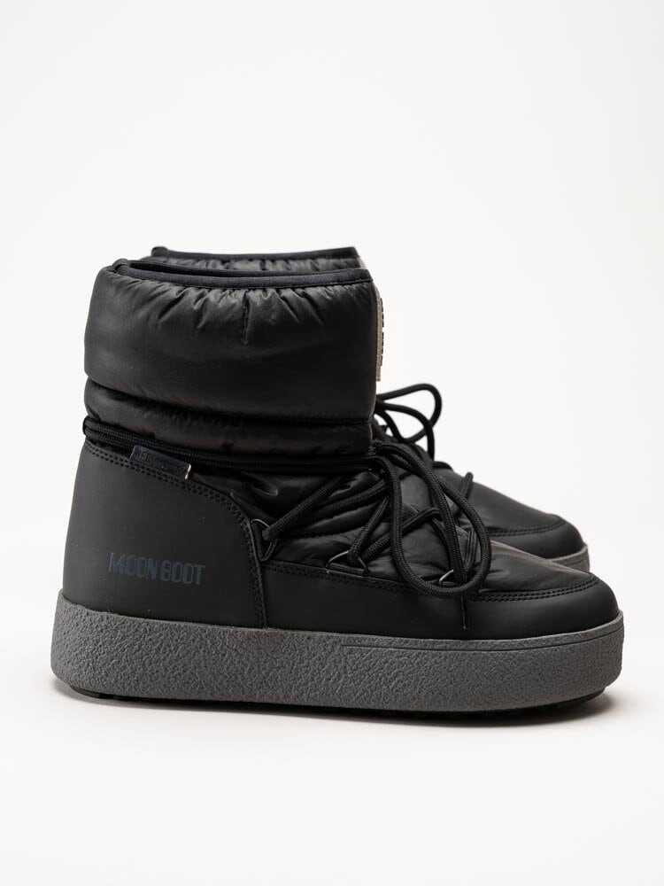 Moon Boot - MB LTRACK Low Nylon WP - Svarta boots i mjuk nylon