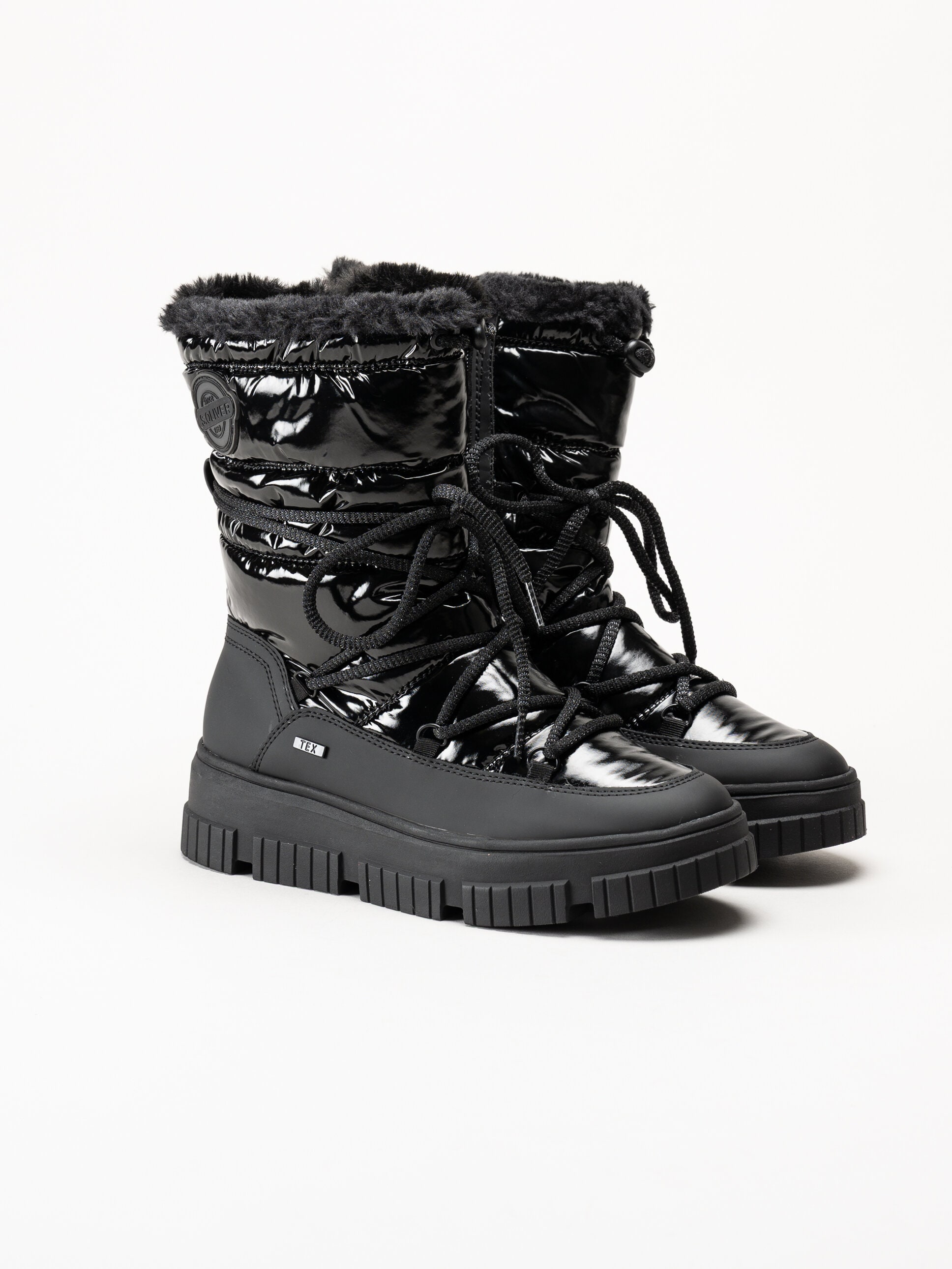 S.Oliver - Svarta fodrade boots