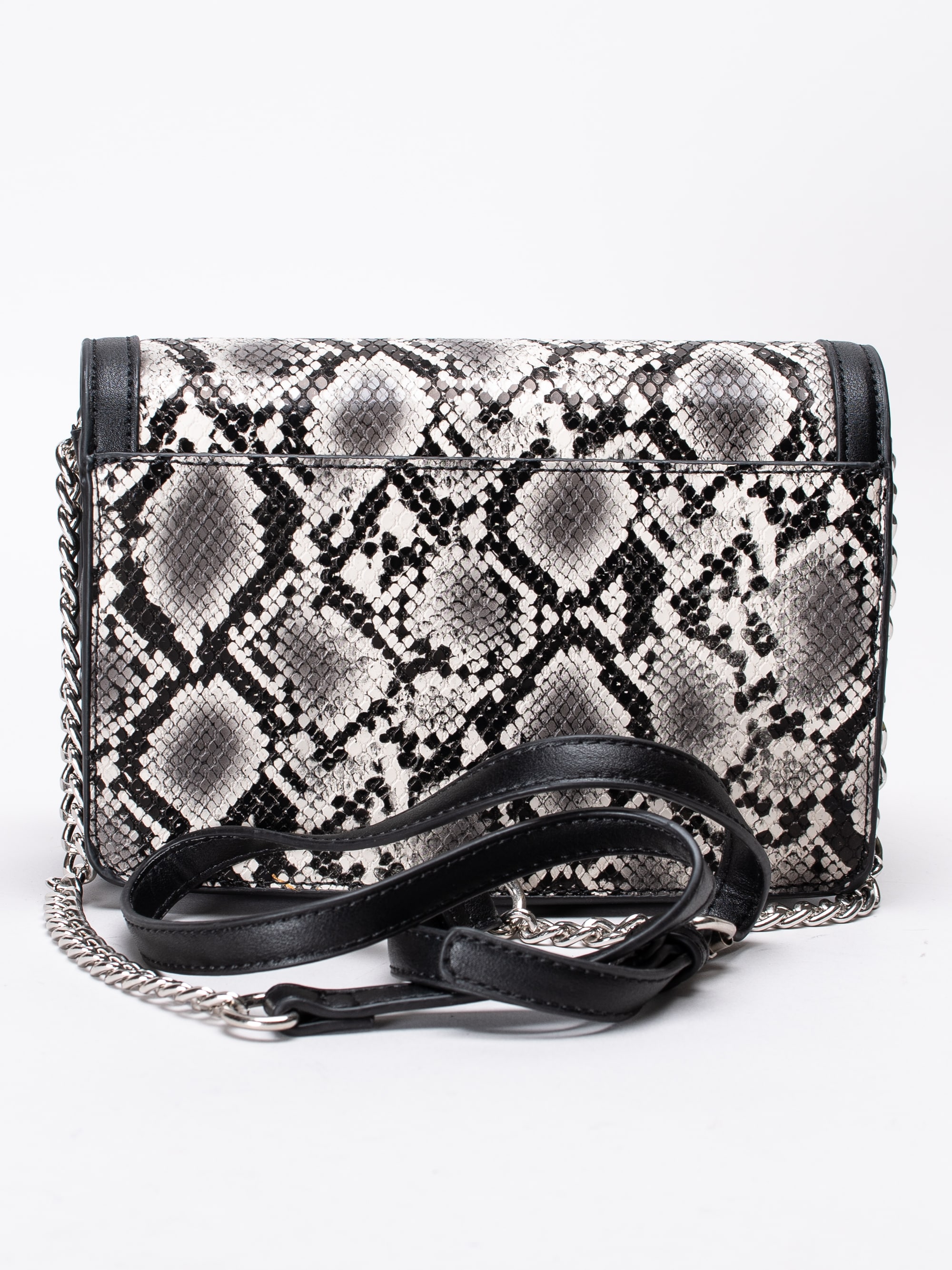 86193011 Ulrika Design 36-5271-1 Animal svart snake mönstrad flapbag med kedja-2