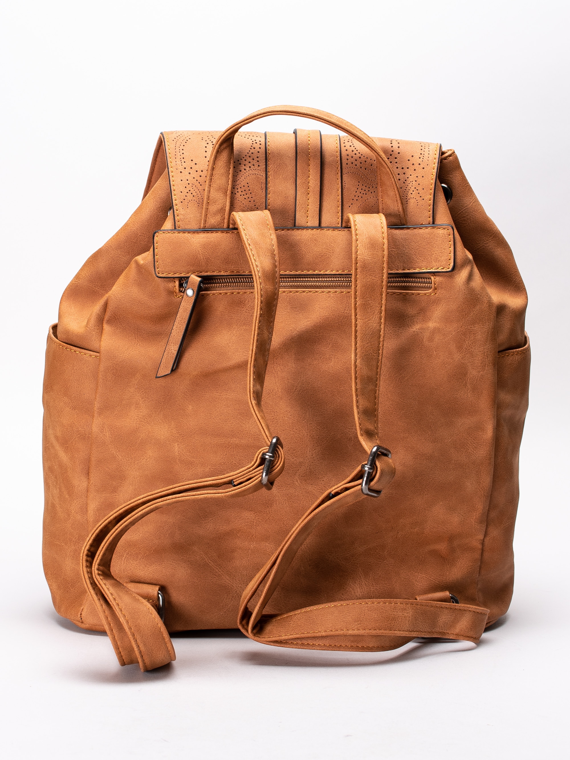 86193017 Ulrika Design 36-5355-21 Leaf brun perforerad ryggsäck med dragsko-2