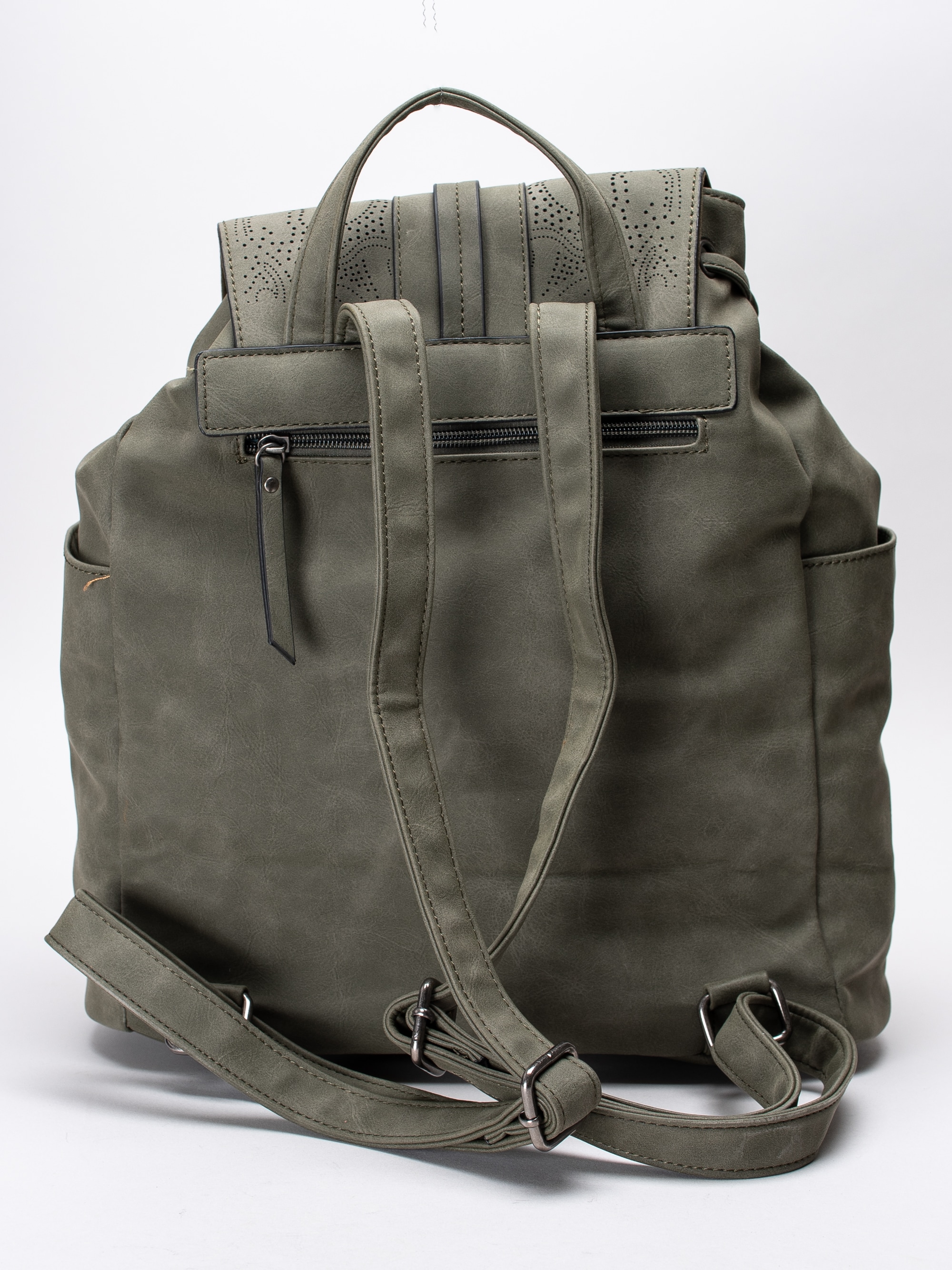 86193018 Ulrika Design 36-5355-6 Leaf grön perforerad ryggsäck med dragsko-2