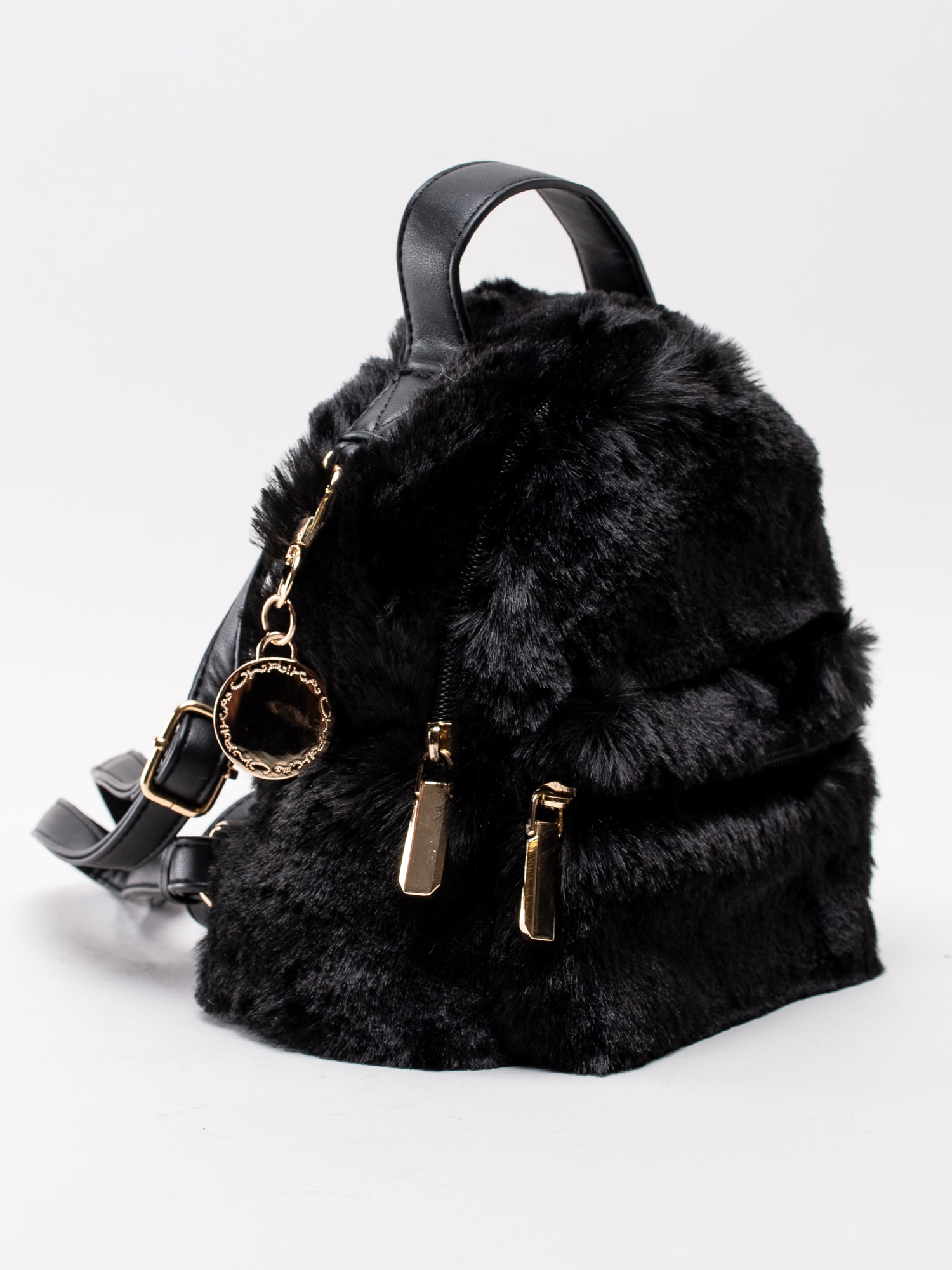 86193031 Ulrika Design Fur 35-8026-1 svart liten fluffig ryggsäck till barn-3