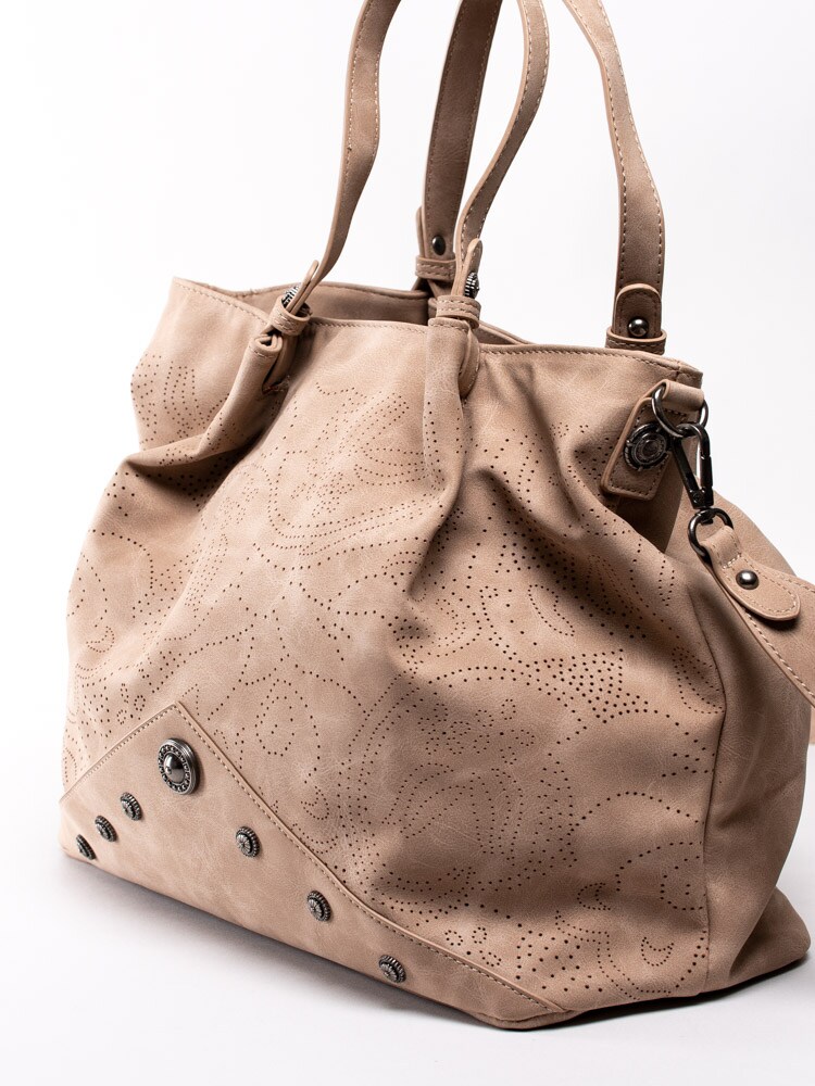 86201033 Ulrika Design 35-8800-20 Beige handväska med perforering-1-3