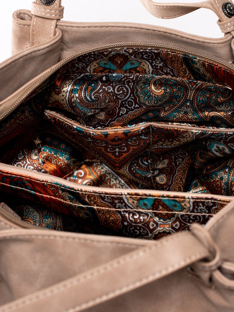 86201033 Ulrika Design 35-8800-20 Beige handväska med perforering-1-5