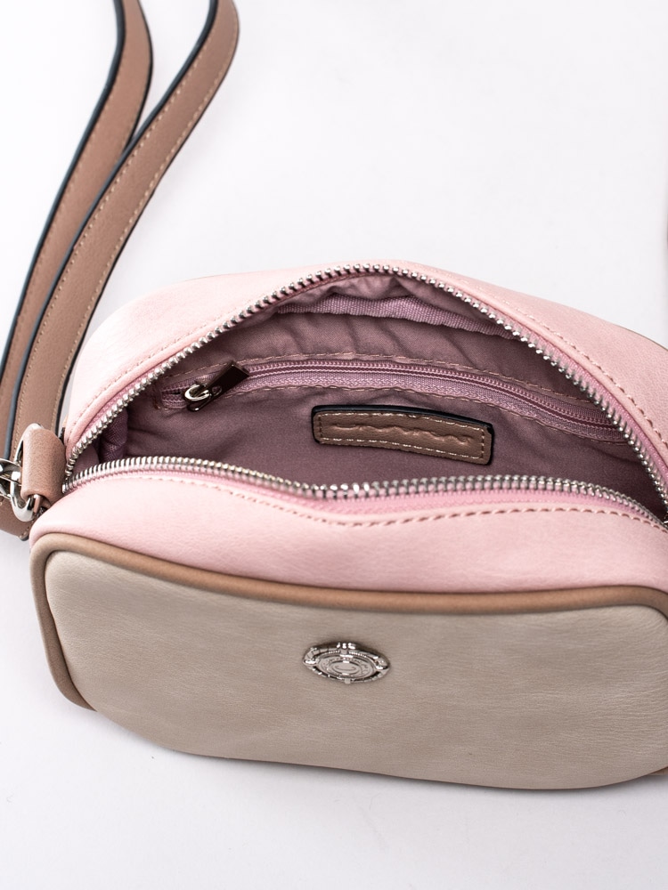 86201039 Ulrika Design 35-8909-10 Beige liten väska med rosa inslag-4