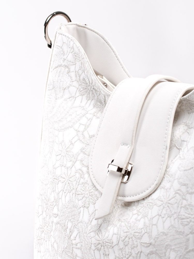 86201050 Ulrika Design 35-9128-14 Vit handväska med broderade blommor-3