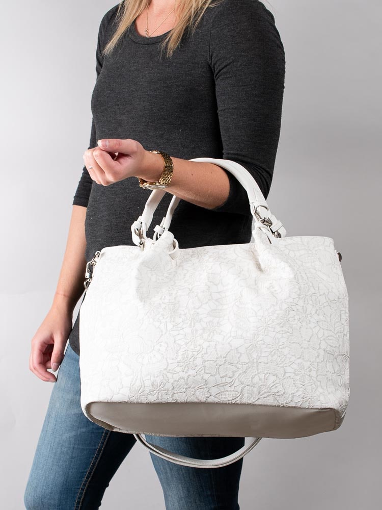 86201052 Ulrika Design 35-9129-14 Vit stor kasse med broderade blommor-6