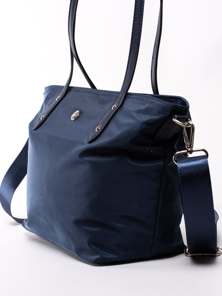 86201055 Ulrika Design 35-9833-3 Mörkblå handväska i nylon med färgglatt foder-3