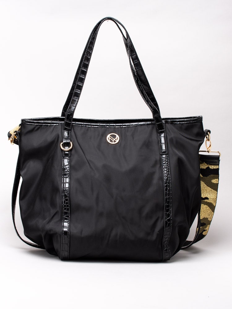 86203040 NYPD 500225-01 Svart shoppingbag med kamouflagefärgad rem-1
