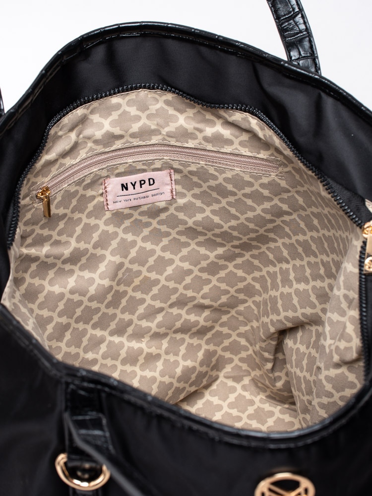86203040 NYPD 500225-01 Svart shoppingbag med kamouflagefärgad rem-4