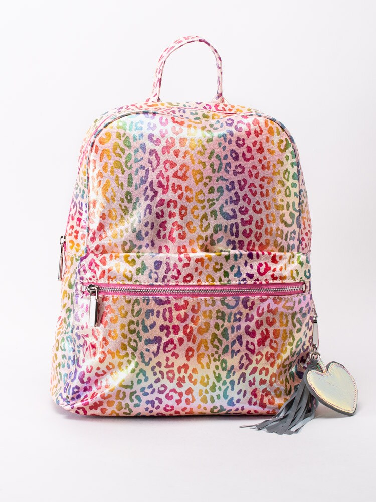 86203062 Ulrika Design 36-7011-10 Rosa leopardmönstrad ryggsäck-1