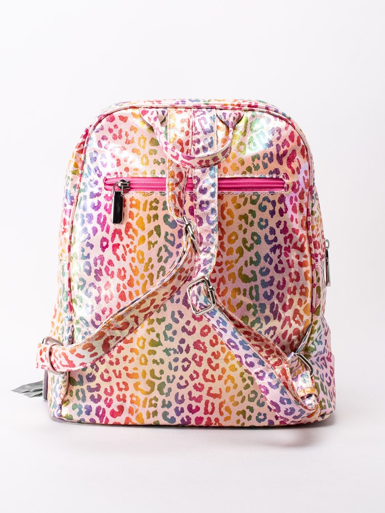 86203062 Ulrika Design 36-7011-10 Rosa leopardmönstrad ryggsäck-2
