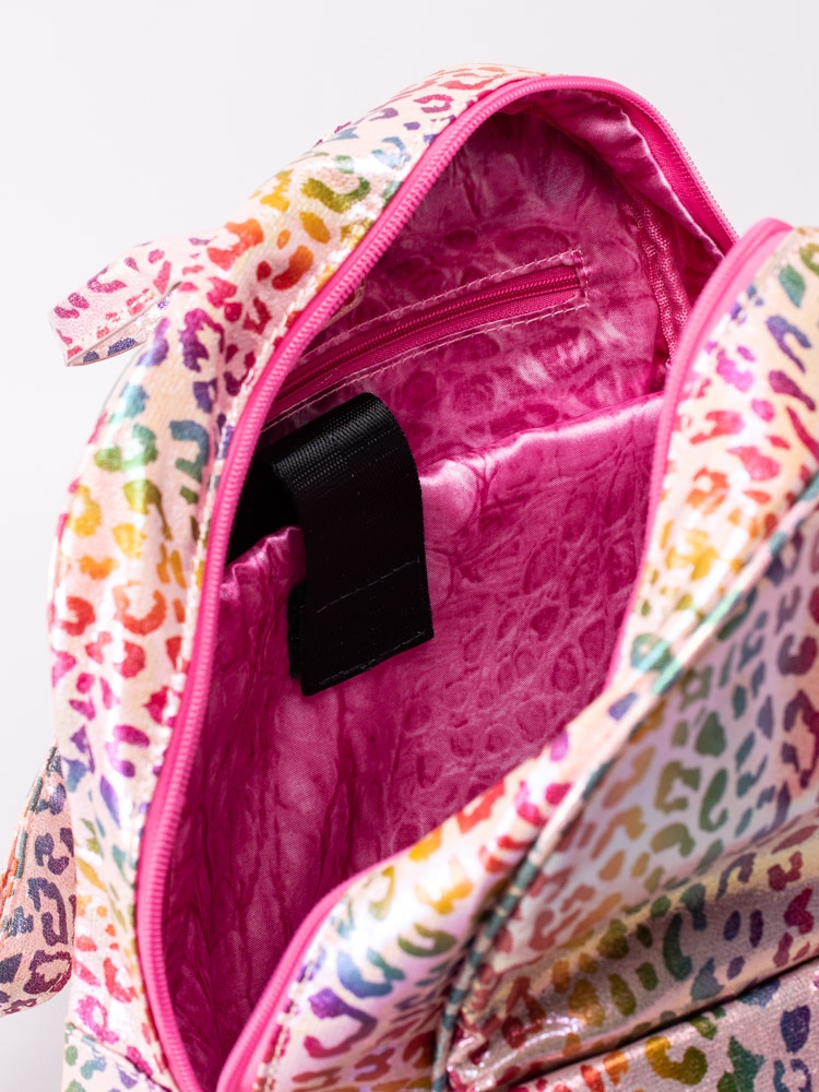 86203062 Ulrika Design 36-7011-10 Rosa leopardmönstrad ryggsäck-4