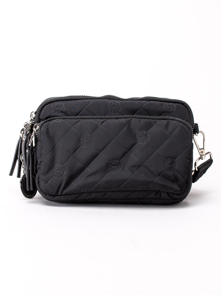 86203064 Ulrika Design 35-1631-1 Black Svart liten väska i nylon med fack-1