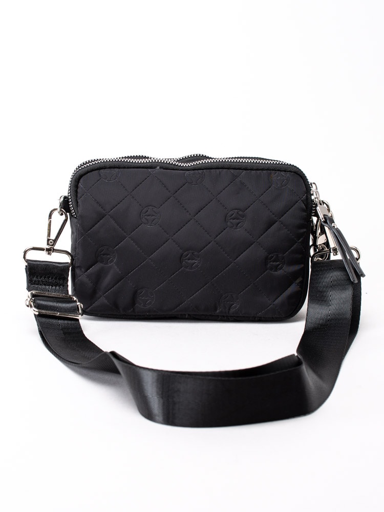 86203064 Ulrika Design 35-1631-1 Black Svart liten väska i nylon med fack-2