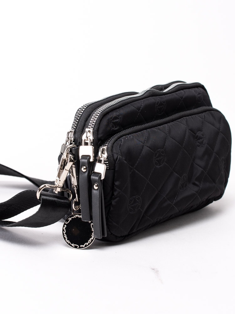 86203064 Ulrika Design 35-1631-1 Black Svart liten väska i nylon med fack-3