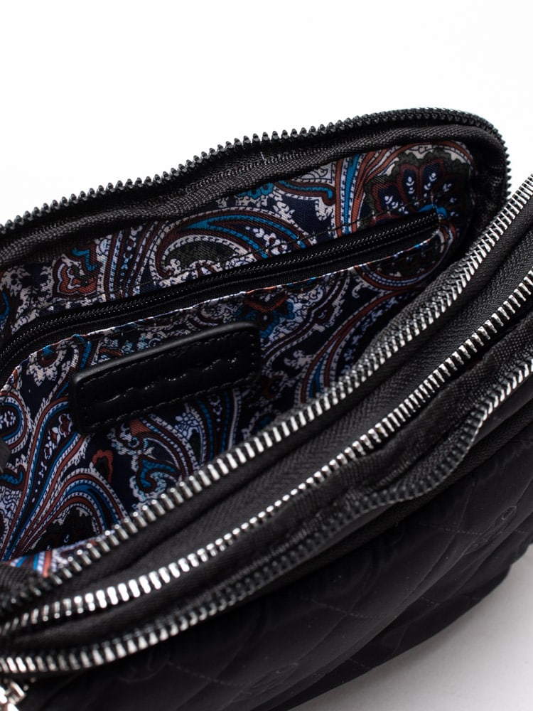 86203064 Ulrika Design 35-1631-1 Black Svart liten väska i nylon med fack-4