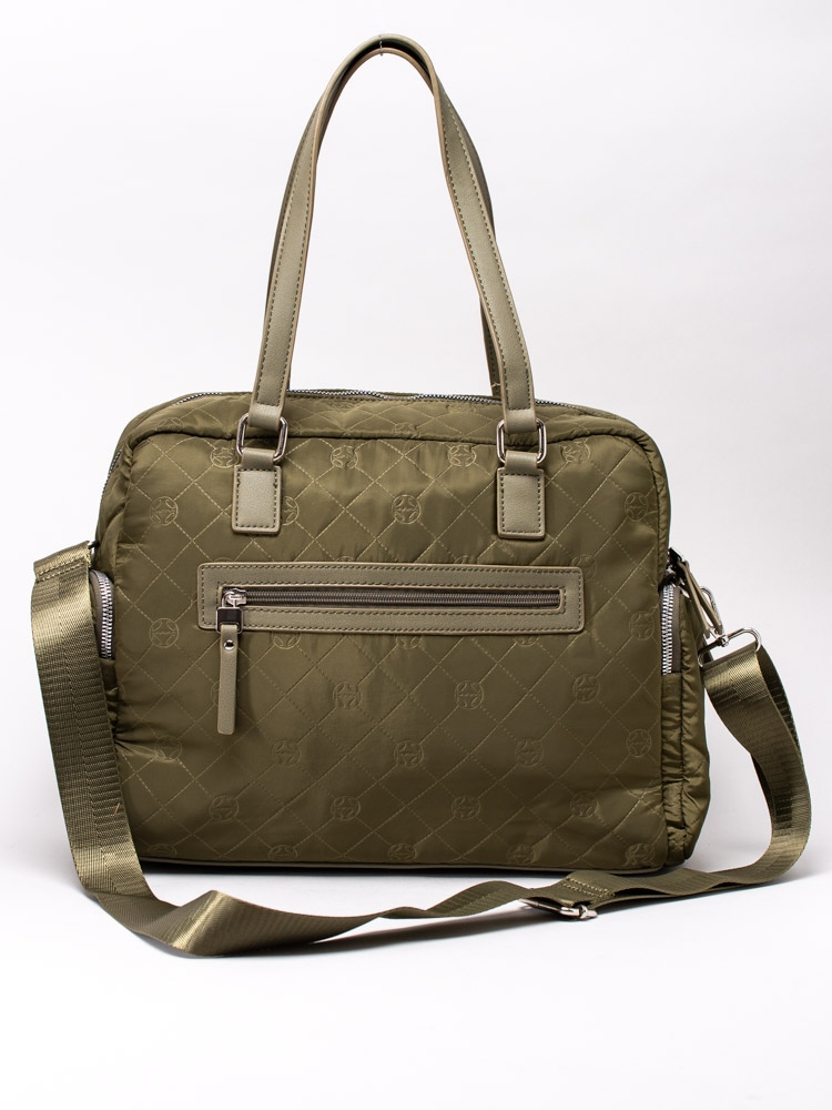 86203070 Ulrika Design 35-1633-6 Green Grön handväska i nylon med axelrem-2