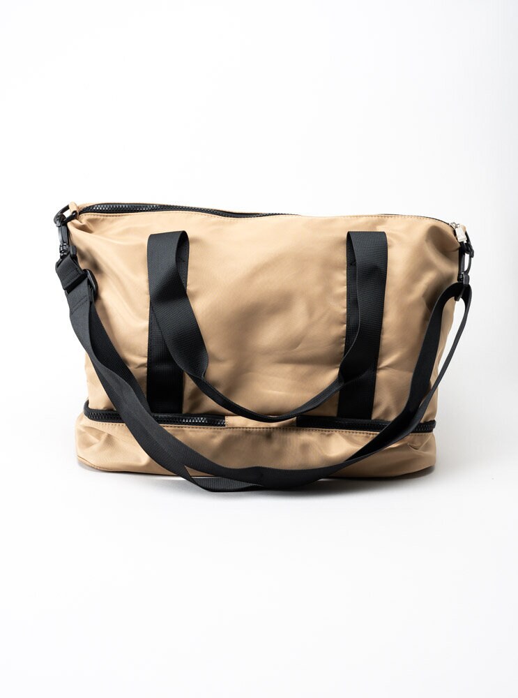 NYPD - Beige weekend bag i nylon